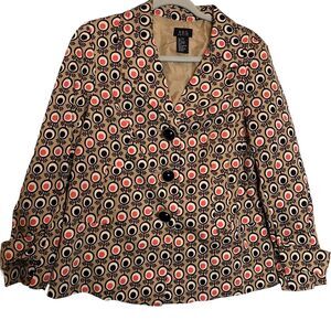 R-Q-T Petite Blazer Womens PS Petite‎ Small Brown Fully Lined Pockets Career